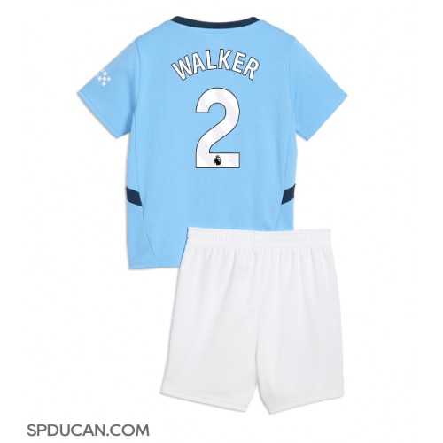 Dječji Nogometni Dres Manchester City Kyle Walker #2 Domaci 2024-25 Kratak Rukav (+ Kratke hlače)